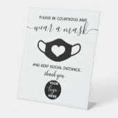 Aangepaste zakelijke Logo merkveiligheid Draag een Reclamebord Met Voetstuk (Voorkant)