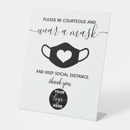 Aangepaste zakelijke Logo merkveiligheid Draag een Reclamebord Met Voetstuk (Voorkant)