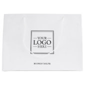 Aangepaste zakelijke Logo met aangepaste tekst Groot Cadeauzakje (Voorkant)