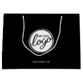 Aangepaste zakelijke Logo met aangepaste tekst Groot Cadeauzakje (Voorkant)