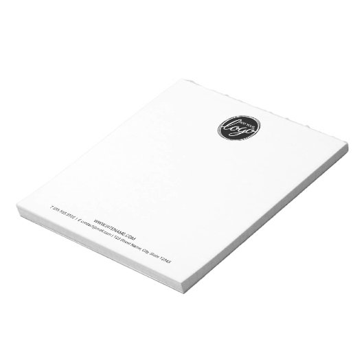 Aangepaste zakelijke Logo met aangepaste tekst Notitieblok (Linkerzijde)