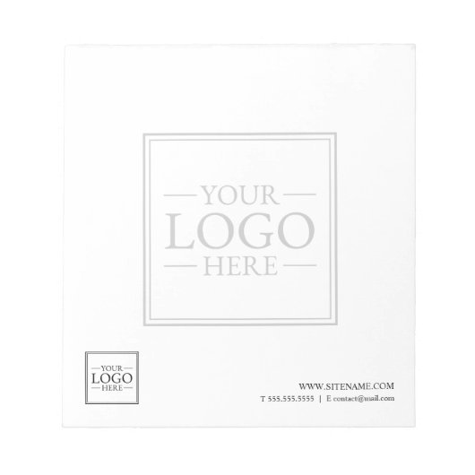 Aangepaste zakelijke Logo met aangepaste tekst Notitieblok (Voorkant)