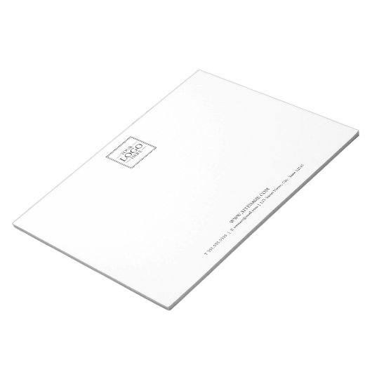 Aangepaste zakelijke Logo met aangepaste tekst Notitieblok (Schuin)