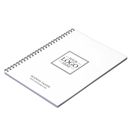 Aangepaste zakelijke Logo met aangepaste tekst Notitieboek (Linkerzijde)