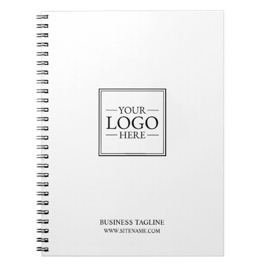 Aangepaste zakelijke Logo met aangepaste tekst Notitieboek (Voorkant)