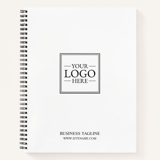 Aangepaste zakelijke Logo met aangepaste tekst Notitieboek (Voorkant)