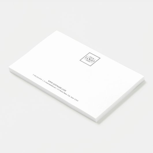 Aangepaste zakelijke Logo met aangepaste tekst Post-it® Notes (Schuin)