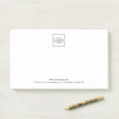 Aangepaste zakelijke Logo met aangepaste tekst Post-it® Notes (Op bureau)