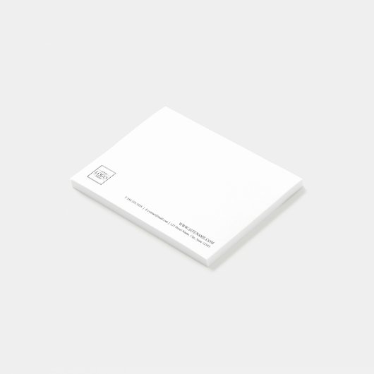 Aangepaste zakelijke Logo met aangepaste tekst Post-it® Notes (Schuin)