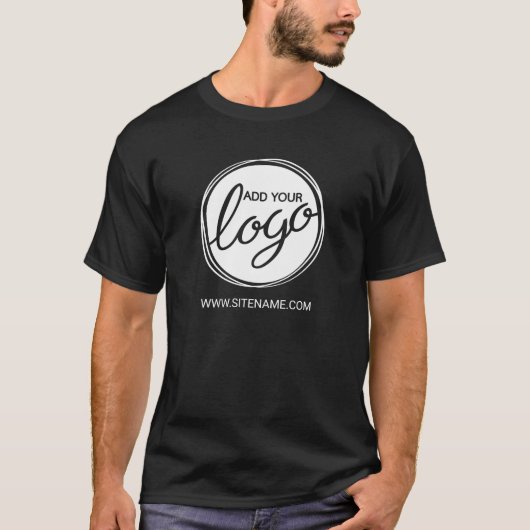 Aangepaste zakelijke Logo met aangepaste tekst T-shirt (Voorkant)