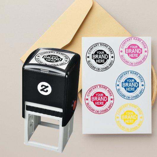 Aangepaste zakelijke Logo met bedrijfsnaam Zelfinktende Stempel