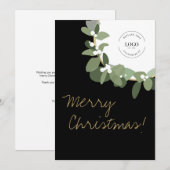 Aangepaste zakelijke Logo met fijne kerst Feestdagenkaart (Voorkant / Achterkant)