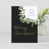 Aangepaste zakelijke Logo met fijne kerst Feestdagenkaart (Staand voorkant)