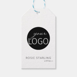 Aangepaste zakelijke Logo met liefde Cadeaulabel