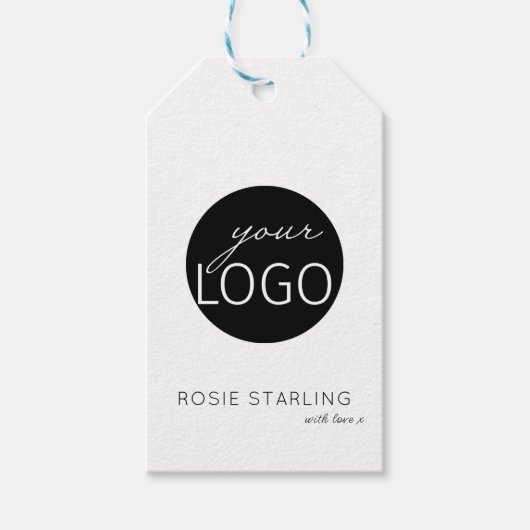 Aangepaste zakelijke Logo met liefde Cadeaulabel (Voorkant)