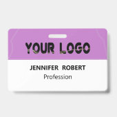 Aangepaste zakelijke logo met naam Creëer je eigen Badge (Voorzijde)