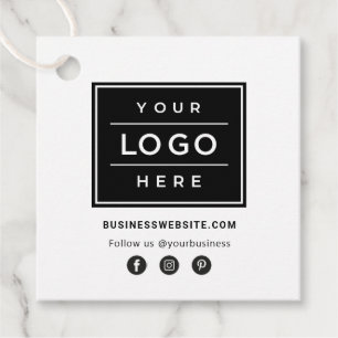 Aangepaste zakelijke Logo met pictogrammen voor so Bedankjes Labels