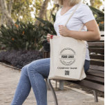 Aangepaste zakelijke Logo met QR-code grote Canvas Grote Tote Bag<br><div class="desc">Zakelijke logo logo Bedrijf Professionele Zakelijke canvas tas Zakelijke canvas tas logo canvas tas Moderne minimalistische Clean Eenvoudige Promotionele Swag Marketing adverteren Trade show Bag</div>