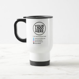 Aangepaste zakelijke Logo met slogan Sociale reism Reisbeker