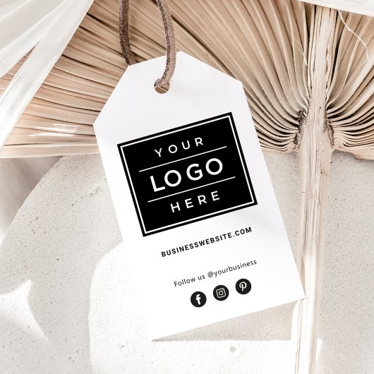 Aangepaste zakelijke Logo met sociaal mediaproduct Cadeaulabel