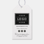Aangepaste zakelijke Logo met sociaal mediaproduct Cadeaulabel (Voorkant)