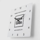 Aangepaste zakelijke Logo Minimale grijs Vierkante Klok (Hoek)