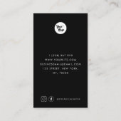 Aangepaste zakelijke Logo - Minimale zwart Kortingskaartje (Achterkant)