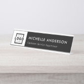 Aangepaste zakelijke Logo Modern minimalistische w Bureau Naambordje (Voorkant)