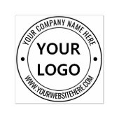 Aangepaste zakelijke Logo Naam Info Zelfinkkend st Zelfinktende Stempel (Design)