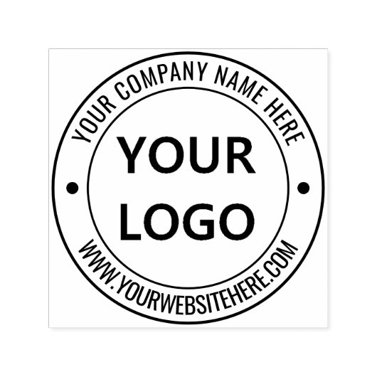 Aangepaste zakelijke Logo Naam Info Zelfinkkend st Zelfinktende Stempel (Design)
