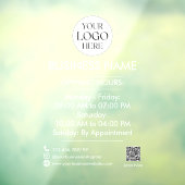 Aangepaste Zakelijke Logo Naam QR Code Openingsure Raamsticker (Vel 3)