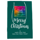 Aangepaste zakelijke Logo of Afbeelding tekst Vrol Medium Cadeauzakje (Voorkant)