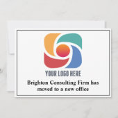 Aangepaste zakelijke Logo Onze Kantoor gaat voorui Aankondiging (Voorkant)