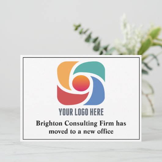 Aangepaste zakelijke Logo Onze Kantoor gaat voorui Aankondiging (Staand voorkant)