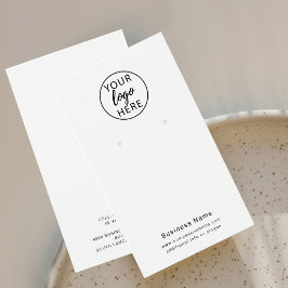Aangepaste Zakelijke Logo Oorbellen Displaykaart Visitekaartje