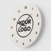 Aangepaste zakelijke Logo op eenvoudige beige acht Grote Klok (Hoek)