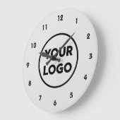 Aangepaste zakelijke Logo op eenvoudige grijze ach Grote Klok (Hoek)