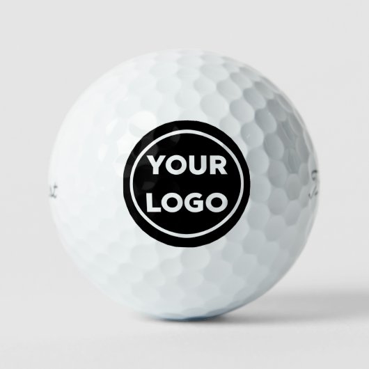 Aangepaste zakelijke Logo op zwarte premie Golfballen (Voorkant)
