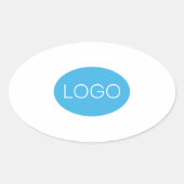 Aangepaste zakelijke Logo Ovale Sticker (Voorkant)