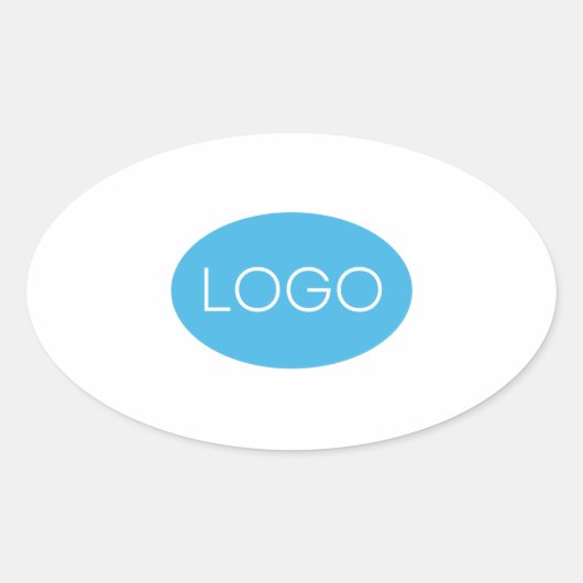 Aangepaste zakelijke Logo Ovale Sticker (Voorkant)