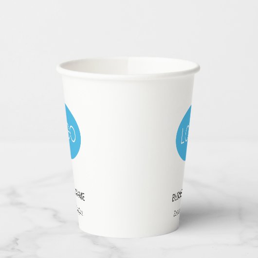 Aangepaste zakelijke Logo Papieren Bekers (Links)