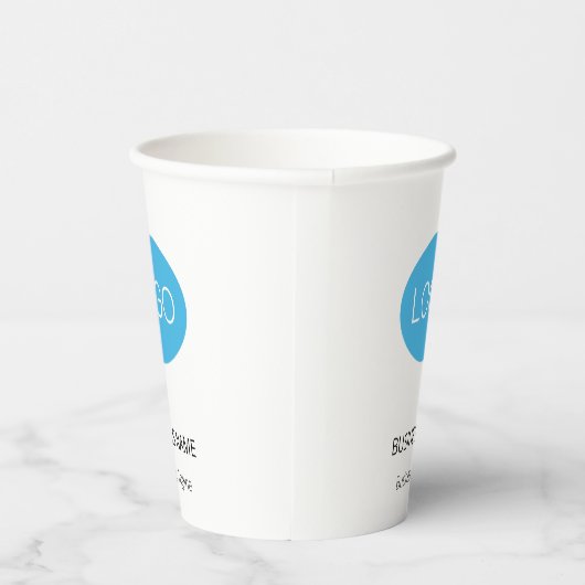 Aangepaste zakelijke Logo Papieren Bekers (Rechts)