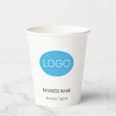 Aangepaste zakelijke Logo Papieren Bekers (Voorkant)