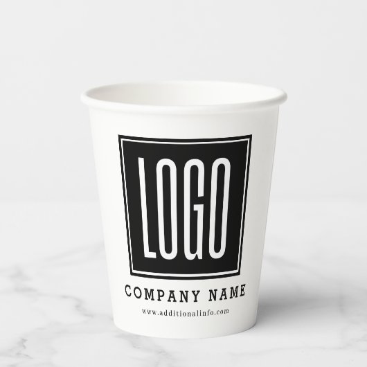 Aangepaste zakelijke Logo Papieren Bekers (Achterkant)