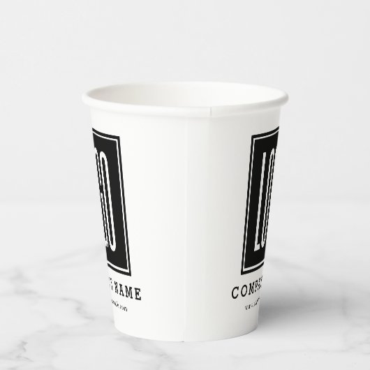 Aangepaste zakelijke Logo Papieren Bekers (Rechts)