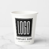 Aangepaste zakelijke Logo Papieren Bekers (Voorkant)