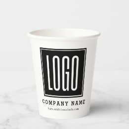 Aangepaste zakelijke Logo Papieren Bekers