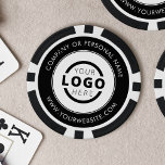 Aangepaste zakelijke Logo Poker Chips<br><div class="desc">Creëer uw eigen aangepaste zwarte pokerchips met uw bedrijf logo,  website en naam.</div>