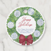 Aangepaste zakelijke Logo Prettige feestdagen Bedankjes Labels (Achterkant)