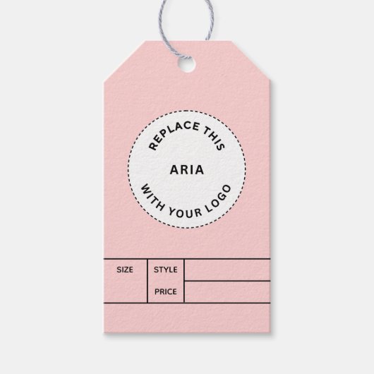 Aangepaste Zakelijke Logo Prijs Hang Tag Cadeaulabel (Voorkant)